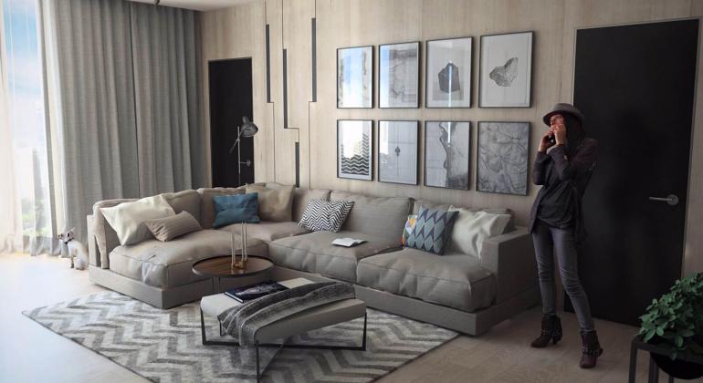 Проект 4-х комнатной квартиры по ул. Прывабная Проект 4-х комнатной квартиры по ул. Прывабная